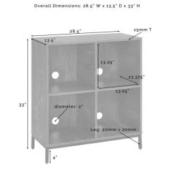 Brand new ???? Crosley Furniture Jacobsen Record Storage Cube Bookcase With Speaker - 13.5"x28.5"x33" ❤️ -Crosley Furniture Shop unnamed file 4586