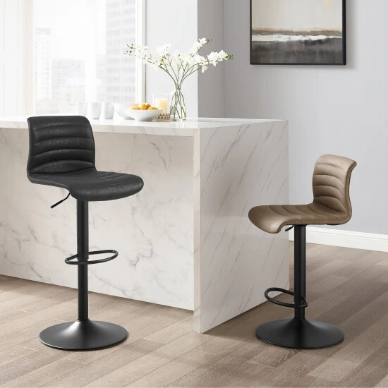 New ???? Crosley Furniture Wyatt Adjustable Height Swivel Stool - 17"d X 17"w X 42.13"h ✨ 6 New ???? Crosley Furniture Wyatt Adjustable Height Swivel Stool - 17"d X 17"w X 42.13"h ✨ - Image 4
