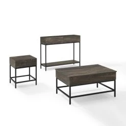 New ???? Crosley Furniture Jacobsen 3Pc Coffee Table Set ✔️ -Crosley Furniture Shop unnamed file 4657