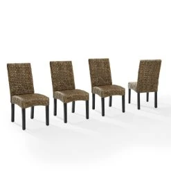 New ???? Crosley Furniture Edgewater Water Hyacinth Seagrass/ Wood Dining Chair (Set Of 4) - 24"x18.75"x37.38" ???? -Crosley Furniture Shop unnamed file 466