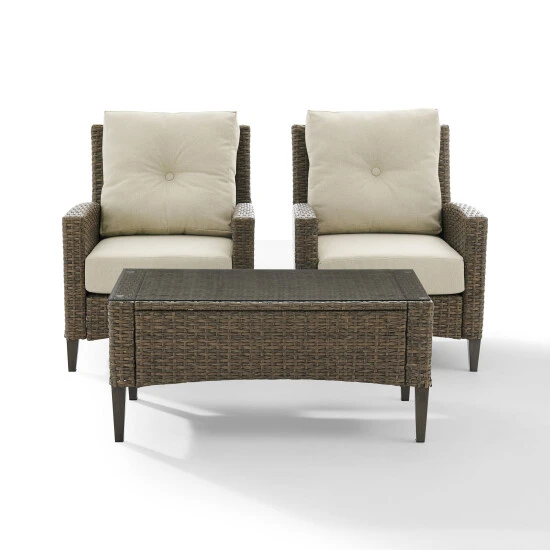 Discount ???? Crosley Furniture Rockport Outdoor Wicker 3Pc High Back Arm Chair Set ???? 8 Discount ???? Crosley Furniture Rockport Outdoor Wicker 3Pc High Back Arm Chair Set ???? - Image 6