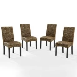 New ???? Crosley Furniture Edgewater Water Hyacinth Seagrass/ Wood Dining Chair (Set Of 4) - 24"x18.75"x37.38" ???? -Crosley Furniture Shop unnamed file 467