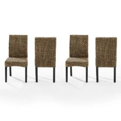 New ???? Crosley Furniture Edgewater Water Hyacinth Seagrass/ Wood Dining Chair (Set Of 4) - 24"x18.75"x37.38" ???? -Crosley Furniture Shop unnamed file 468