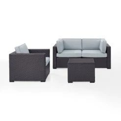 New ???? Crosley Furniture Biscayne Brown Wicker/Steel 4-piece Outdoor Seating Set ???? -Crosley Furniture Shop unnamed file 4695