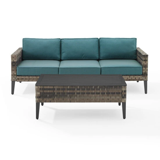 Budget ✨ Crosley Furniture Prescott 2Pc Outdoor Wicker Sofa Set Mineral Blue ???? 10 Budget ✨ Crosley Furniture Prescott 2Pc Outdoor Wicker Sofa Set Mineral Blue ???? - Image 8