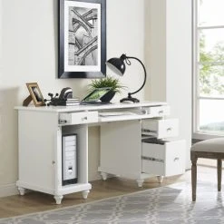 Flash Sale ???? Crosley Furniture Palmetto White Computer Desk ???? -Crosley Furniture Shop unnamed file 474