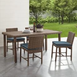 Wholesale ???? Crosley Furniture Bradenton 5Pc Outdoor Wicker Dining Set Navy ❤️