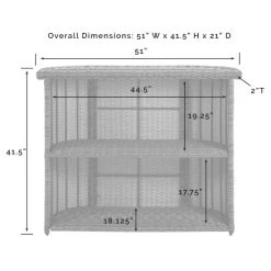 Promo ⭐ Crosley Furniture Bradenton Outdoor Wicker Bar - 50.88 "W X 20.88 "D X 41.5 "H ???? -Crosley Furniture Shop unnamed file 4890