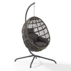 New ???? Crosley Furniture Tess Indoor/Outdoor Wicker Hanging Egg Chair - 57.13"x57.13"x76.75" ???? -Crosley Furniture Shop unnamed file 4913