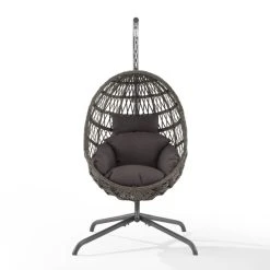 New ???? Crosley Furniture Tess Indoor/Outdoor Wicker Hanging Egg Chair - 57.13"x57.13"x76.75" ???? -Crosley Furniture Shop unnamed file 4914
