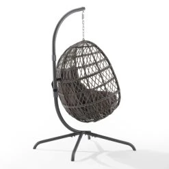 New ???? Crosley Furniture Tess Indoor/Outdoor Wicker Hanging Egg Chair - 57.13"x57.13"x76.75" ???? -Crosley Furniture Shop unnamed file 4915