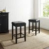 Outlet ???? Crosley Furniture Upholstered Black 24-inch Square Seat Bar Stools (Set Of 2) ⌛ -Crosley Furniture Shop unnamed file 501