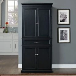 Outlet ✨ Crosley Furniture Parsons Pantry In Black - 33 "W X 19 "D 72 "H ????