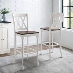 Budget ???? Crosley Furniture Shelby 2Pc Bar Stool Set - 18 "W X 21.75 "D X 46.5 "H ????