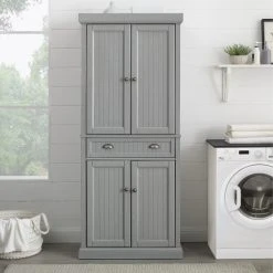 Best Pirce ✔️ Crosley Furniture Crosley Seaside Grey Freestanding Kitchen Pantry Cupboard - 30 "W X 16 "D X 72 "H ???? -Crosley Furniture Shop unnamed file 5088