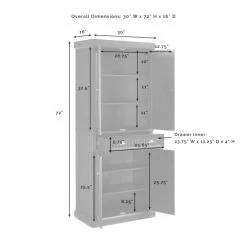 Best Pirce ✔️ Crosley Furniture Crosley Seaside Grey Freestanding Kitchen Pantry Cupboard - 30 "W X 16 "D X 72 "H ???? -Crosley Furniture Shop unnamed file 5091