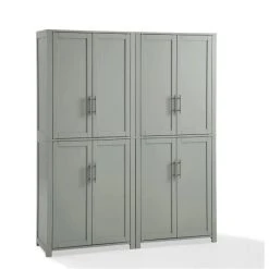 Outlet ⭐ Crosley Furniture Savannah 6-shelf Pantry Storage Cabinets (Set Of 2) - 56 "w X 15 "d X 67 "h White ✔️ -Crosley Furniture Shop unnamed file 5126