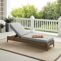 Budget ???? Crosley Furniture Bradenton Outdoor Wicker Chaise Lounge - 76 "W X 24 "D X 14.5 "H ⭐