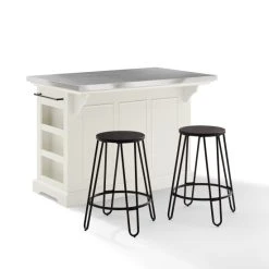 Wholesale ???? Crosley Furniture Julia Stainless Steel Top Island W/Ava Stools - 50 "W X 55 "D X 36 "H ⭐ -Crosley Furniture Shop unnamed file 5174