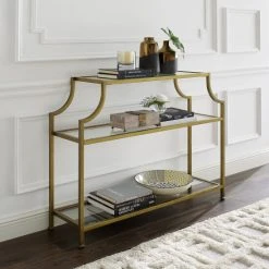 Best deal ???? Crosley Furniture Aimee Glass/ Gold Finish Steel 3-tier Console Table ???? -Crosley Furniture Shop unnamed file 528