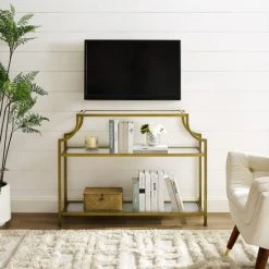Best deal ???? Crosley Furniture Aimee Glass/ Gold Finish Steel 3-tier Console Table ???? -Crosley Furniture Shop unnamed file 529