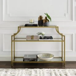 Best deal ???? Crosley Furniture Aimee Glass/ Gold Finish Steel 3-tier Console Table ???? -Crosley Furniture Shop unnamed file 530