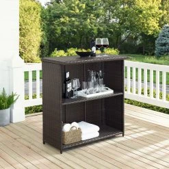 Promo ✨ Crosley Furniture Palm Harbor Brown Wicker Outdoor Bar - 39.37 "W X 22 "D X 43 "H - 39.37 "W X 22 "D X 43 "H ???? 11 Promo ✨ Crosley Furniture Palm Harbor Brown Wicker Outdoor Bar - 39.37 "W X 22 "D X 43 "H - 39.37 "W X 22 "D X 43 "H ???? -Crosley Furniture Shop unnamed file 535