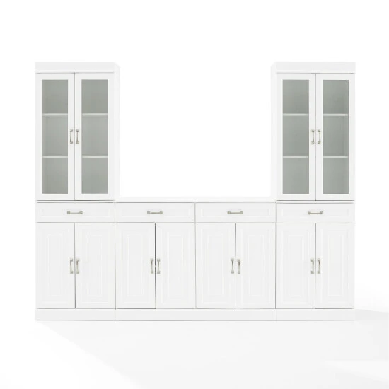 Top 10 ???? Crosley Furniture Stanton 3Pc Sideboard And Glass Door Pantry Set - 14.5"x95"x78" ???? 8 Top 10 ???? Crosley Furniture Stanton 3Pc Sideboard And Glass Door Pantry Set - 14.5"x95"x78" ???? - Image 6
