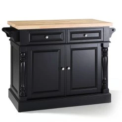 Hot Sale ???? Crosley Furniture Oxford Butcher Block Top Kitchen Island In Black Finish ???? -Crosley Furniture Shop unnamed file 59