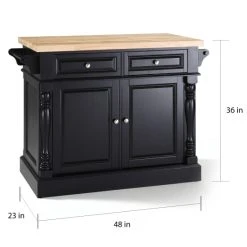 Hot Sale ???? Crosley Furniture Oxford Butcher Block Top Kitchen Island In Black Finish ???? -Crosley Furniture Shop unnamed file 63