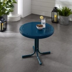 Best deal ⭐ Crosley Furniture Retro Metal Side Table In Navy ????