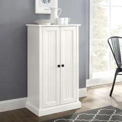 Best Sale ???? Crosley Furniture Seaside Distressed White Accent Cabinet ⭐