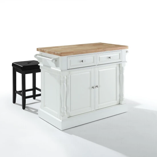 Top 10 ???? Crosley Furniture Oxford White Finish Butcher Block Top Kitchen Island With 2 Stools ???? 7 Top 10 ???? Crosley Furniture Oxford White Finish Butcher Block Top Kitchen Island With 2 Stools ???? - Image 5