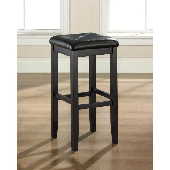 Promo ???? Crosley Furniture Upholstered Black-finish Square-seat Bar Stool (Set Of 2) - 14.75 "W X 14.75 "D X 29.25"H - 14.75 "W X 14.75 "D X 29.25"H ???? 4 Promo ???? Crosley Furniture Upholstered Black-finish Square-seat Bar Stool (Set Of 2) - 14.75 "W X 14.75 "D X 29.25"H - 14.75 "W X 14.75 "D X 29.25"H ???? - Image 2