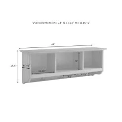 Best Sale ???? Crosley Furniture Brennan White Wood Entryway Storage Shelf ???? -Crosley Furniture Shop unnamed file 845