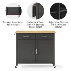 Coupon ???? Crosley Furniture Tristan Kitchen Island/Cart Gray ???? -Crosley Furniture Shop unnamed file 868