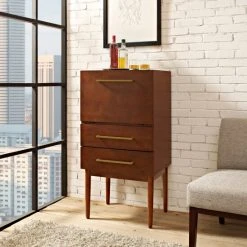 Best Sale ???? Crosley Furniture Everett Spirit Cabinet In Mahogany Finish - 24.5"W X 18.5"D X 47"H ????