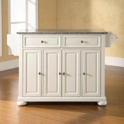 Best Sale ???? Crosley Furniture Alexandria Solid Granite Top Kitchen Island In White Finish ????