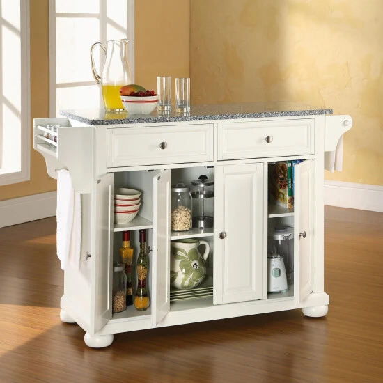 Best Sale ???? Crosley Furniture Alexandria Solid Granite Top Kitchen Island In White Finish ???? 4 Best Sale ???? Crosley Furniture Alexandria Solid Granite Top Kitchen Island In White Finish ???? - Image 2