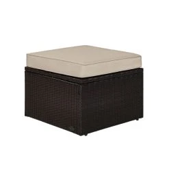 Best Sale ✔️ Crosley Furniture Palm Harbor Outdoor Wicker Ottoman In Brown With Sand Cushions ❤️ -Crosley Furniture Shop unnamed file 972