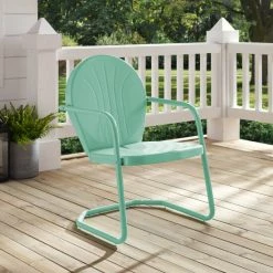 Brand new ???? Crosley Furniture Griffith Metal Chair In Aqua ????