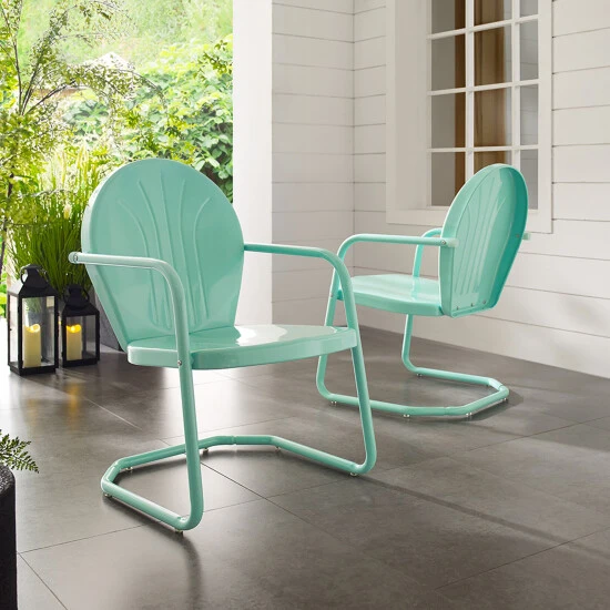 Brand new ???? Crosley Furniture Griffith Metal Chair In Aqua ???? 4 Brand new ???? Crosley Furniture Griffith Metal Chair In Aqua ???? - Image 2