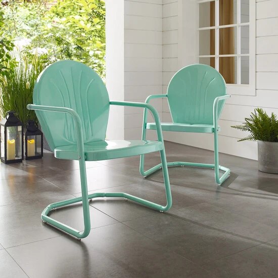 Brand new ???? Crosley Furniture Griffith Metal Chair In Aqua ???? 5 Brand new ???? Crosley Furniture Griffith Metal Chair In Aqua ???? - Image 3